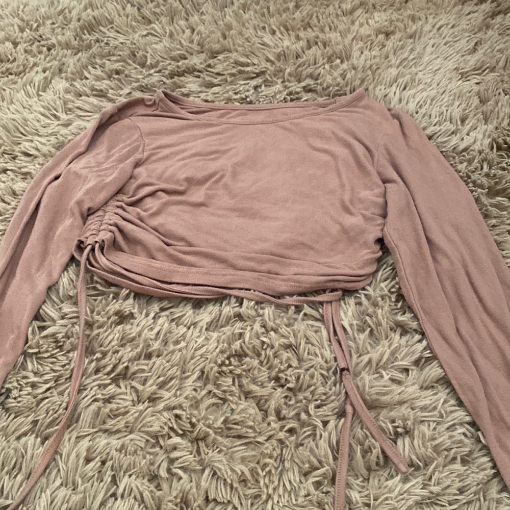 Brown Drawstring Top